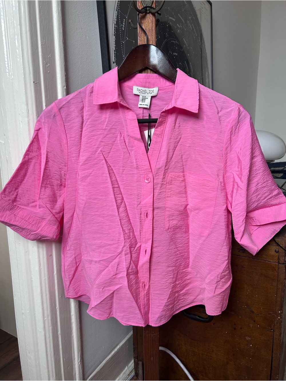 Rachel Zoe Bubblegum Pink Button-Down Shirt